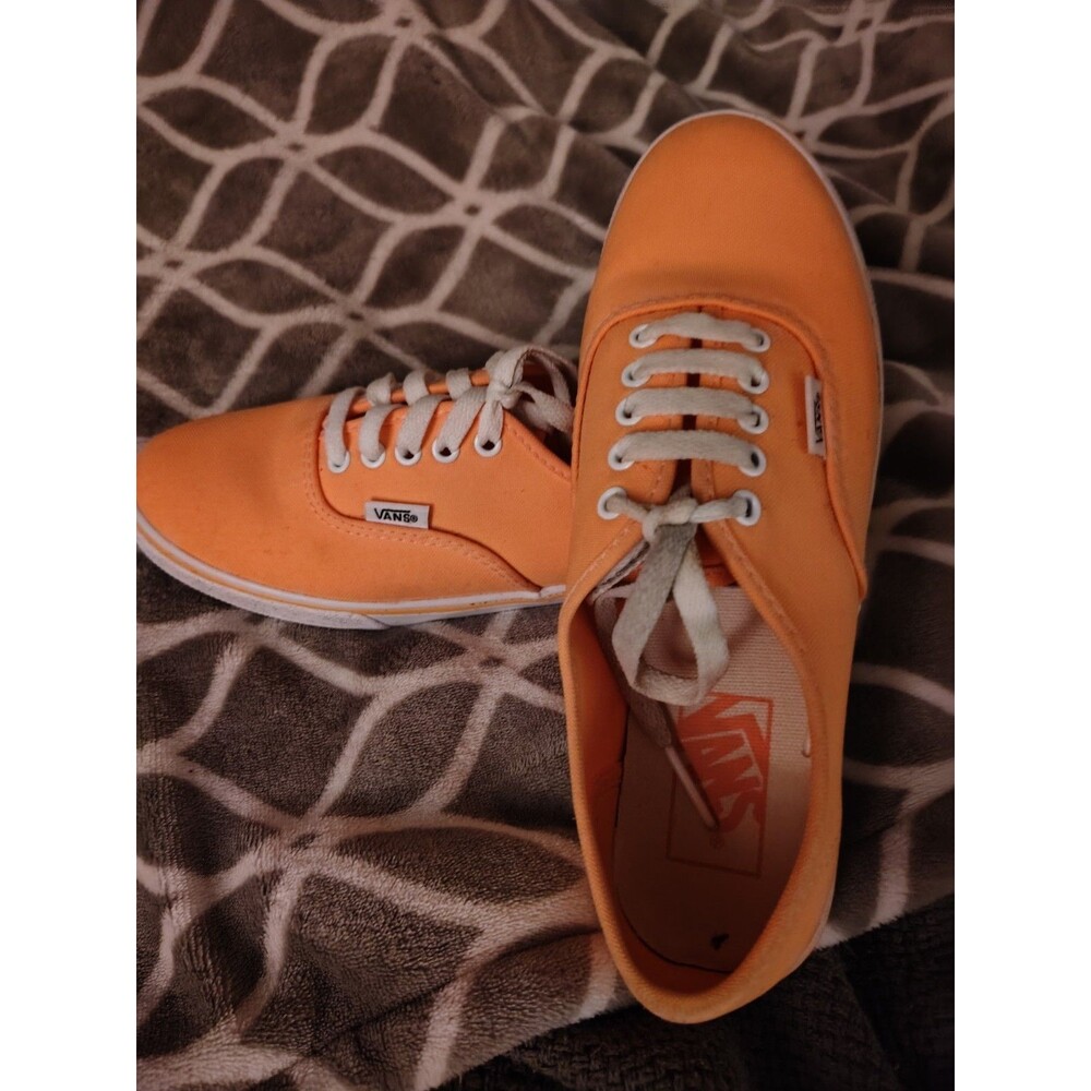 Vans Orange Canvas Lace Up women's or teens Sneaker Rubber Sole Casual Shoes